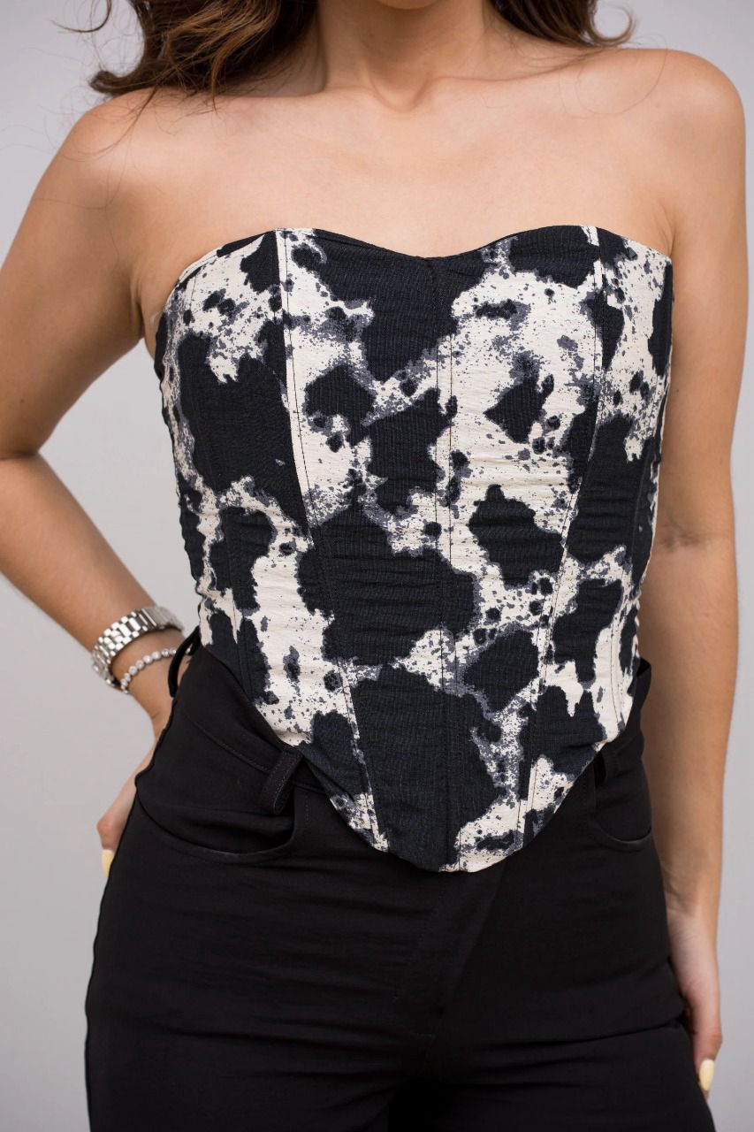 Corset Cow Print