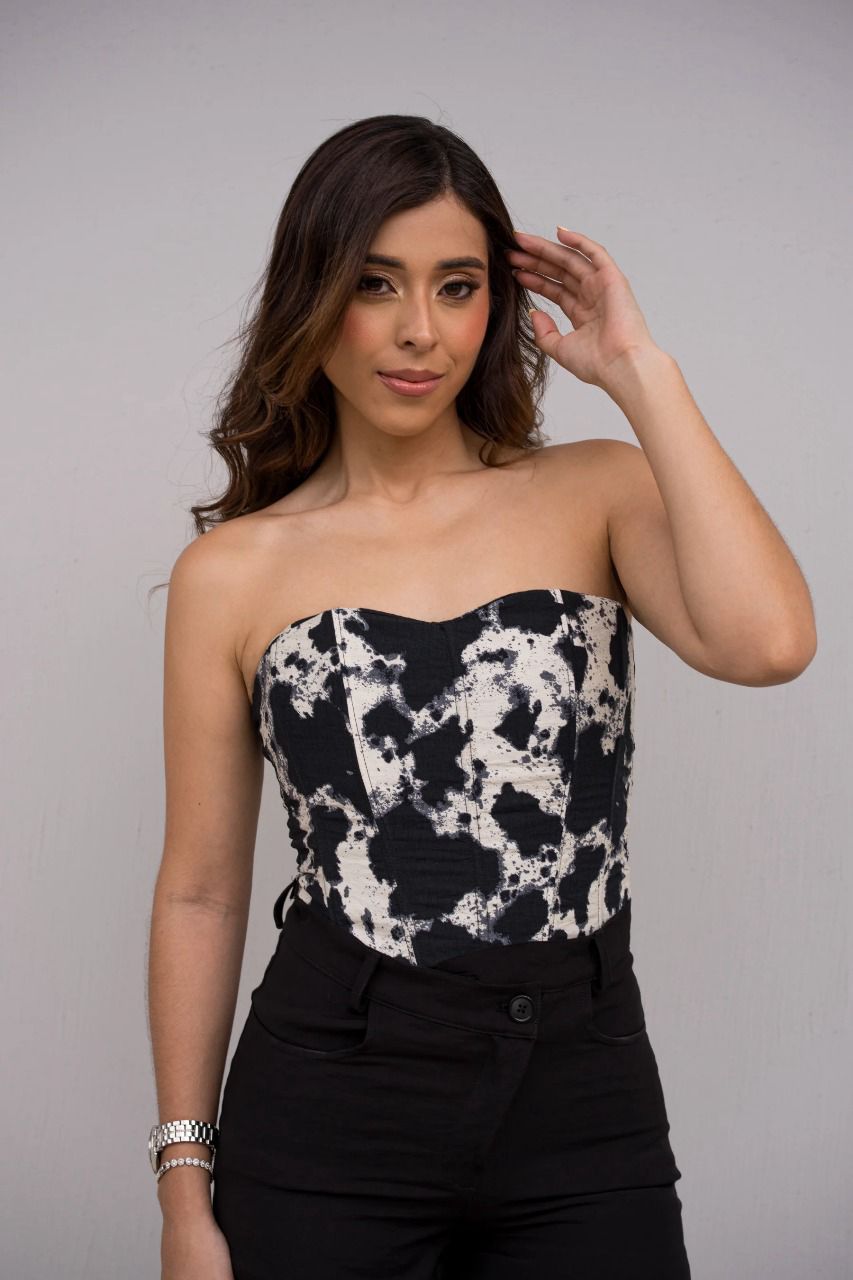 Corset Cow Print